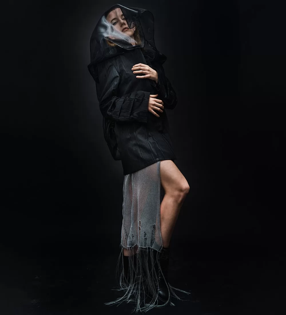 Abito in maglia catarifrangente filato