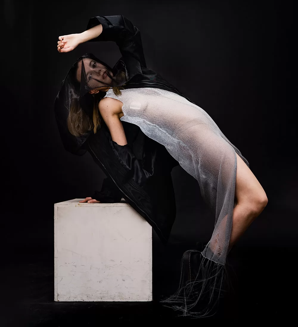 Abito in maglia catarifrangente filato